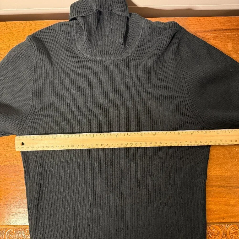 IVY- Black Ribbed Turtleneck Size Large